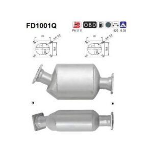 AS FD1001Q - Filtre à particules / à suie, échappement