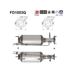AS FD1003Q - Filtre à particules / à suie, échappement