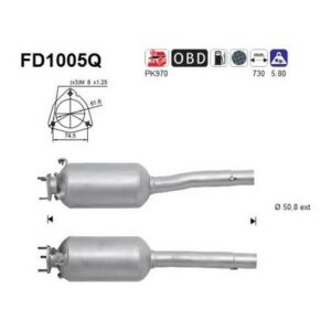 AS FD1005Q - Filtre à particules / à suie, échappement