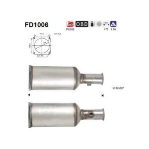 AS FD1006 - Filtre à particules / à suie, échappement