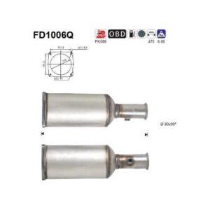AS FD1006Q - Filtre à particules / à suie, échappement