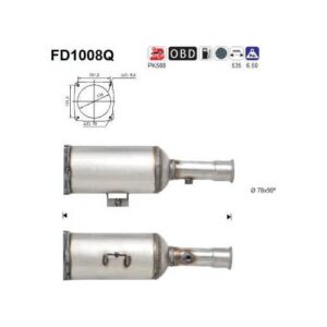 AS FD1008Q - Filtre à particules / à suie, échappement