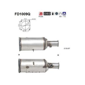 AS FD1009Q - Filtre à particules / à suie, échappement