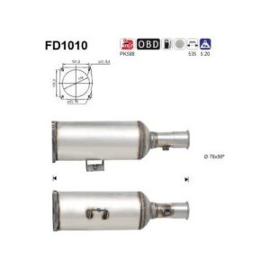 AS FD1010 - Filtre à particules / à suie, échappement