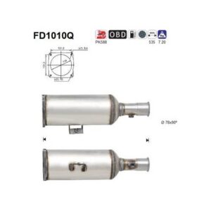 AS FD1010Q - Filtre à particules / à suie, échappement