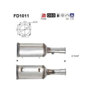 AS FD1011 - Filtre à particules / à suie, échappement