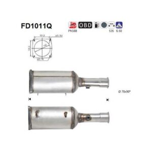 AS FD1011Q - Filtre à particules / à suie, échappement