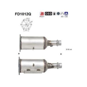 AS FD1012Q - Filtre à particules / à suie, échappement