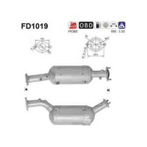 AS FD1019 - Filtre à particules / à suie, échappement