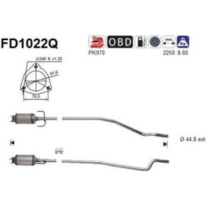 AS FD1022Q - Filtre à particules / à suie, échappement