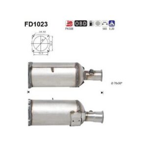 AS FD1023 - Filtre à particules / à suie, échappement