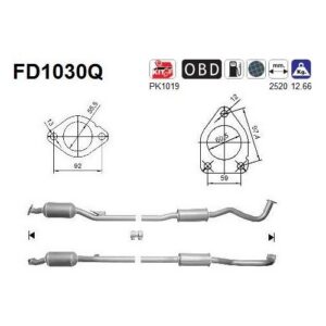 AS FD1030Q - Filtre à particules / à suie, échappement