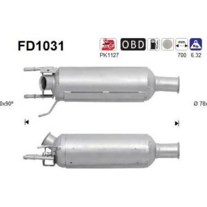 AS FD1031 - Filtre à particules / à suie, échappement