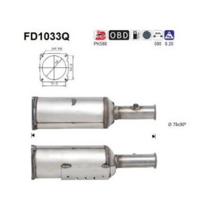 AS FD1033Q - Filtre à particules / à suie, échappement