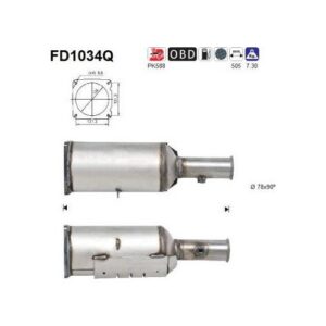 AS FD1034Q - Filtre à particules / à suie, échappement