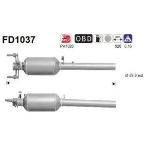 AS FD1037 - Filtre à particules / à suie, échappement