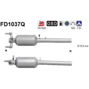 AS FD1037Q - Filtre à particules / à suie, échappement