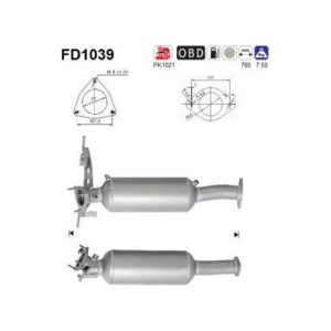 AS FD1039 - Filtre à particules / à suie, échappement