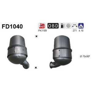 AS FD1040 - Filtre à particules / à suie, échappement