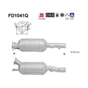 AS FD1041Q - Filtre à particules / à suie, échappement