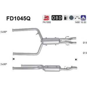 AS FD1045Q - Filtre à particules / à suie, échappement