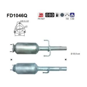 AS FD1046Q - Filtre à particules / à suie, échappement