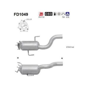AS FD1049 - Filtre à particules / à suie, échappement