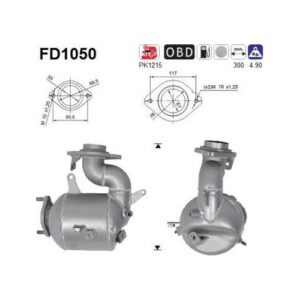 AS FD1050 - Filtre à particules / à suie, échappement