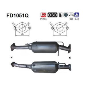 AS FD1051Q - Filtre à particules / à suie, échappement