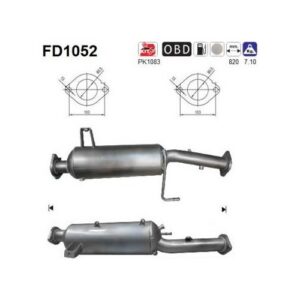 AS FD1052 - Filtre à particules / à suie, échappement