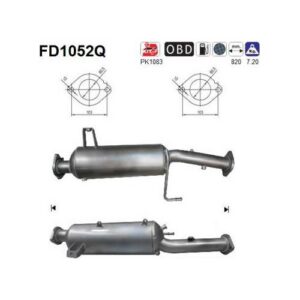 AS FD1052Q - Filtre à particules / à suie, échappement