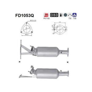 AS FD1053Q - Filtre à particules / à suie, échappement