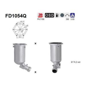 AS FD1054Q - Filtre à particules / à suie, échappement