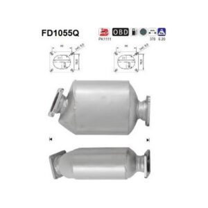 AS FD1055Q - Filtre à particules / à suie, échappement