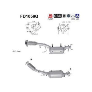 AS FD1056Q - Filtre à particules / à suie, échappement
