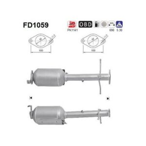 AS FD1059 - Filtre à particules / à suie, échappement