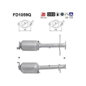 AS FD1059Q - Filtre à particules / à suie, échappement