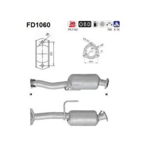 AS FD1060 - Filtre à particules / à suie, échappement