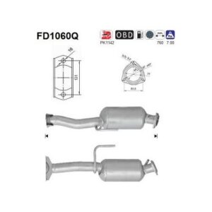 AS FD1060Q - Filtre à particules / à suie, échappement