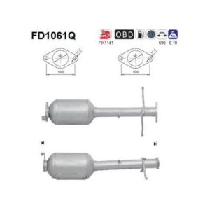 AS FD1061Q - Filtre à particules / à suie, échappement