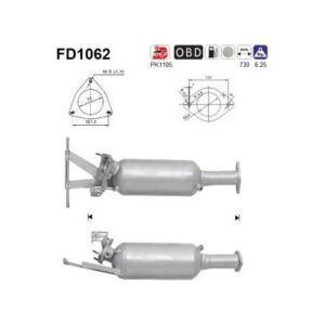 AS FD1062 - Filtre à particules / à suie, échappement