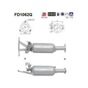 AS FD1062Q - Filtre à particules / à suie, échappement