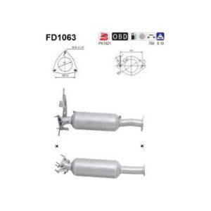 AS FD1063 - Filtre à particules / à suie, échappement