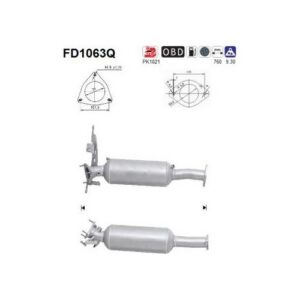 AS FD1063Q - Filtre à particules / à suie, échappement