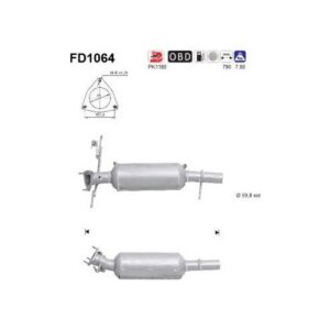 AS FD1064 - Filtre à particules / à suie, échappement