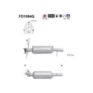 AS FD1064Q - Filtre à particules / à suie, échappement