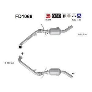 AS FD1066 - Filtre à particules / à suie, échappement
