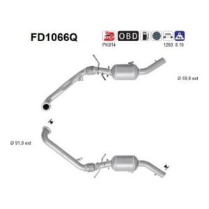 AS FD1066Q - Filtre à particules / à suie, échappement