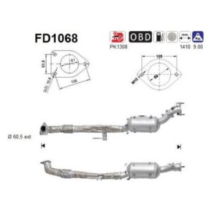 AS FD1068 - Filtre à particules / à suie, échappement