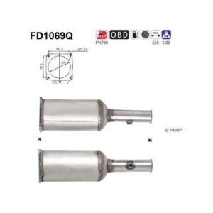 AS FD1069Q - Filtre à particules / à suie, échappement